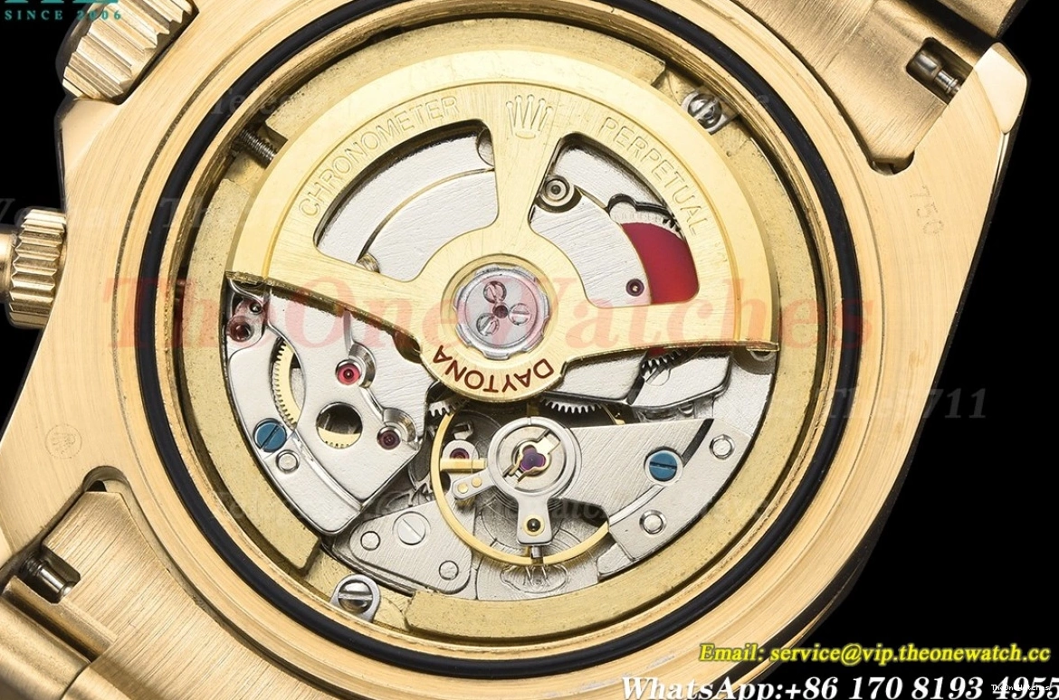 GDF A3836 Daytona 40mm Black Gold YG YG 0129